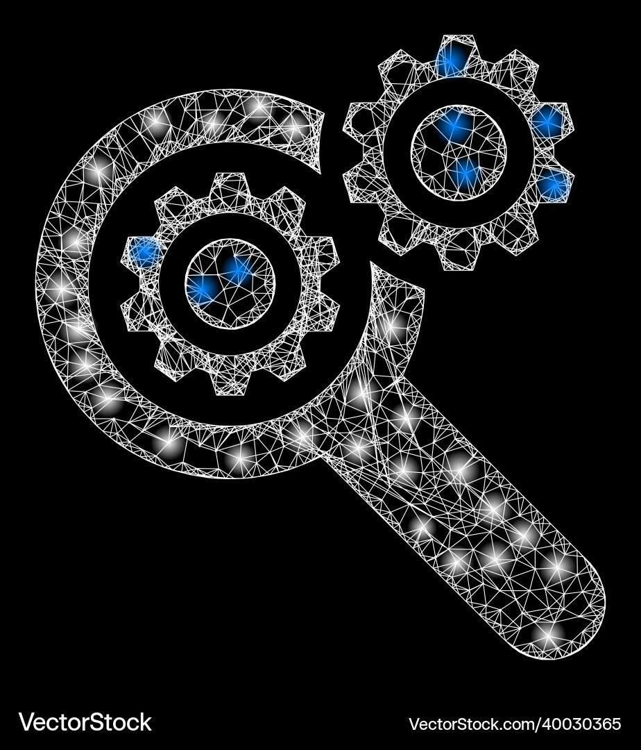 Constellation net mesh search engine with glare Constellation net mesh search engine with glare vector image