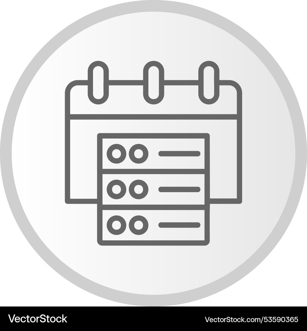 Database line circle grey icon Vector Image