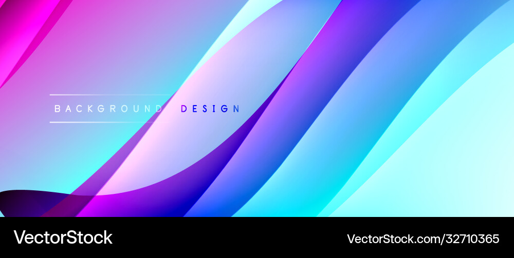 Fluid gradient waves with shadow lines and glowing Fluid gradient waves with shadow lines and glowing Vector Image