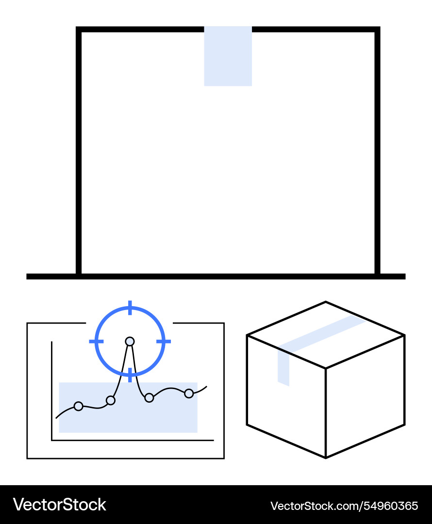Minimalist visual of package tracking data Minimalist visual of package tracking data vector image