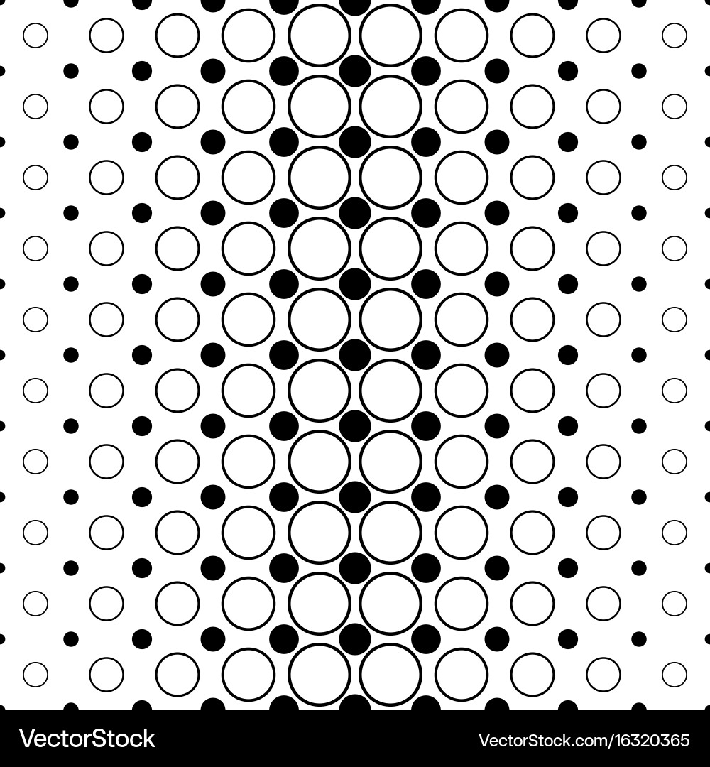 Monochromatic circle pattern - abstract vector image