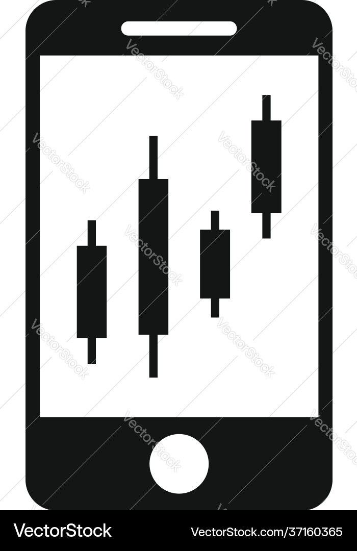 Trader smartphone icon simple style Trader smartphone icon simple style vector image