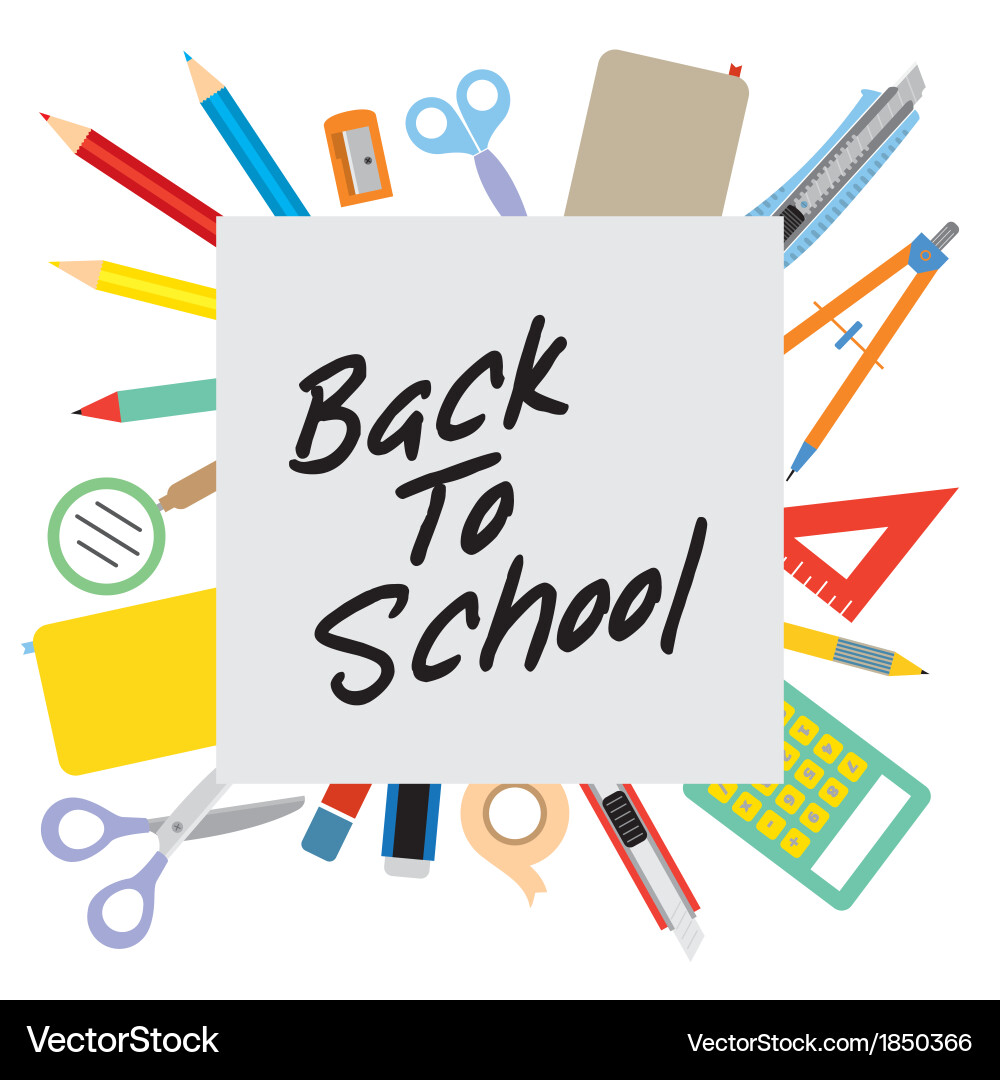 Back to school concept Royalty Free Vector Image