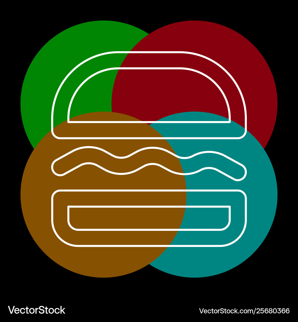 Burger Sandwich-Ikone - Fast Food Burger Sandwich-Ikone - Fast Food vektorbild
