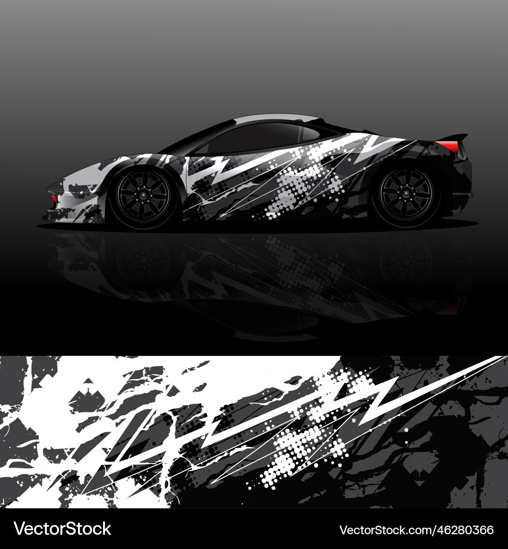Car Wrap Patterns - Abstract Racing vector image