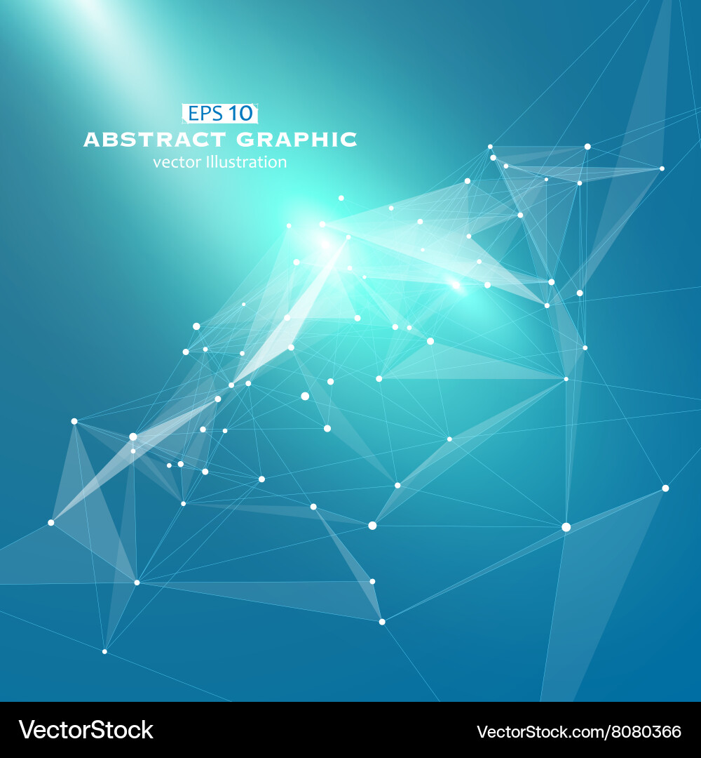 Dot line and surface consisting of abstract vector image