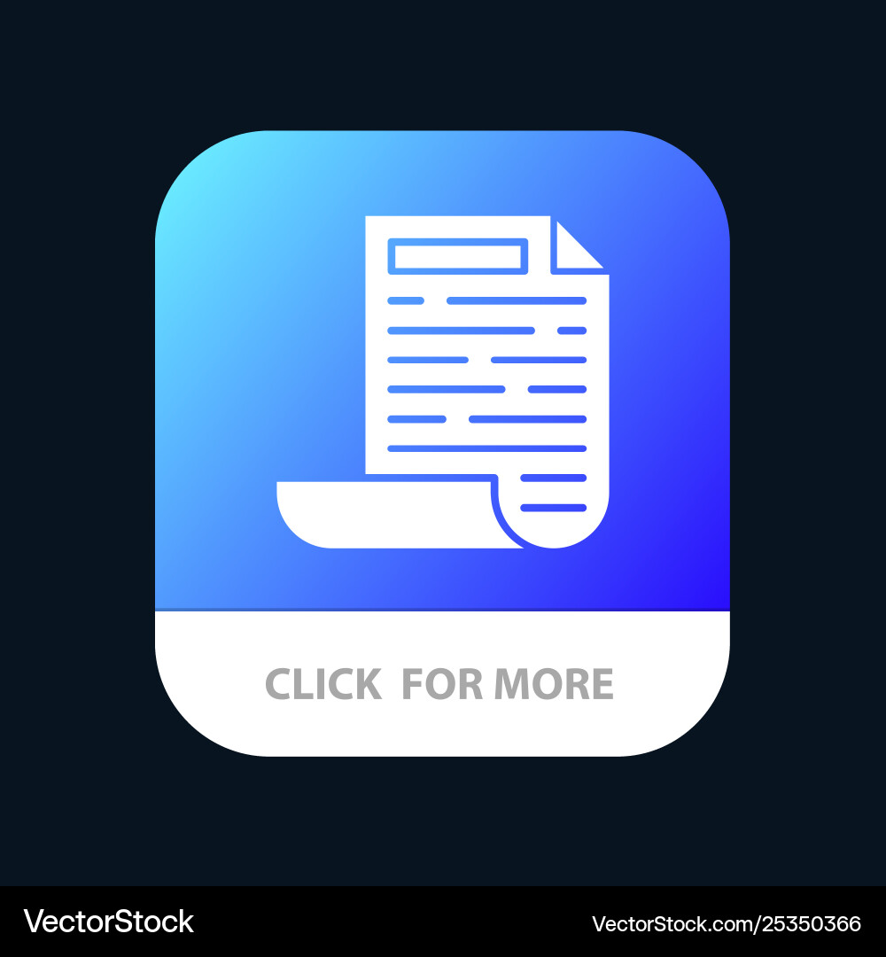 File design document mobile app button android File design document mobile app button android Vector Image