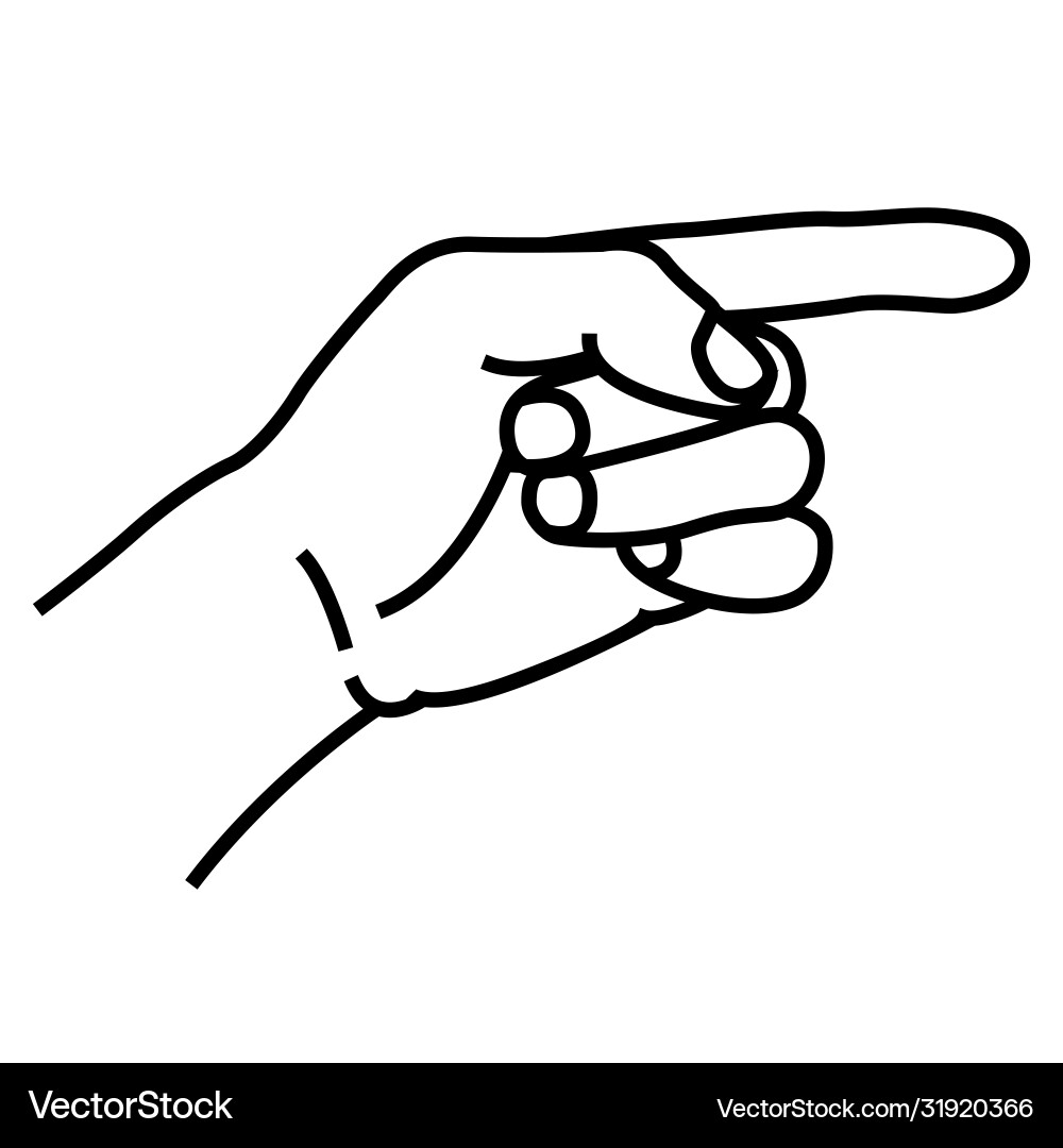 Hand pointer showing one finger or counting Hand pointer showing one finger or counting vector image