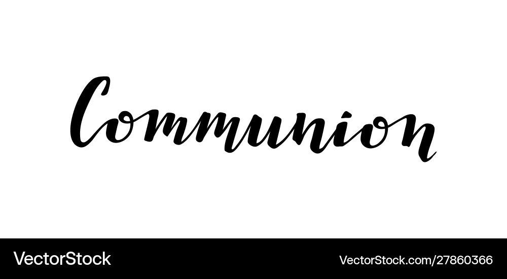 Handwritten lettering first holy communion Vector Image