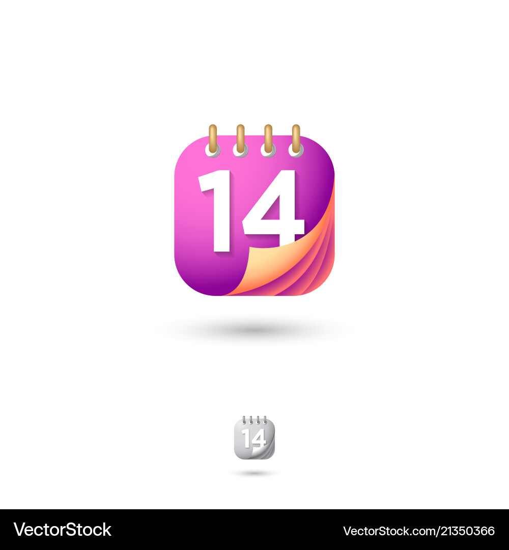 Icon calendar web organizer diary numbers Icon calendar web organizer diary numbers Vector Image