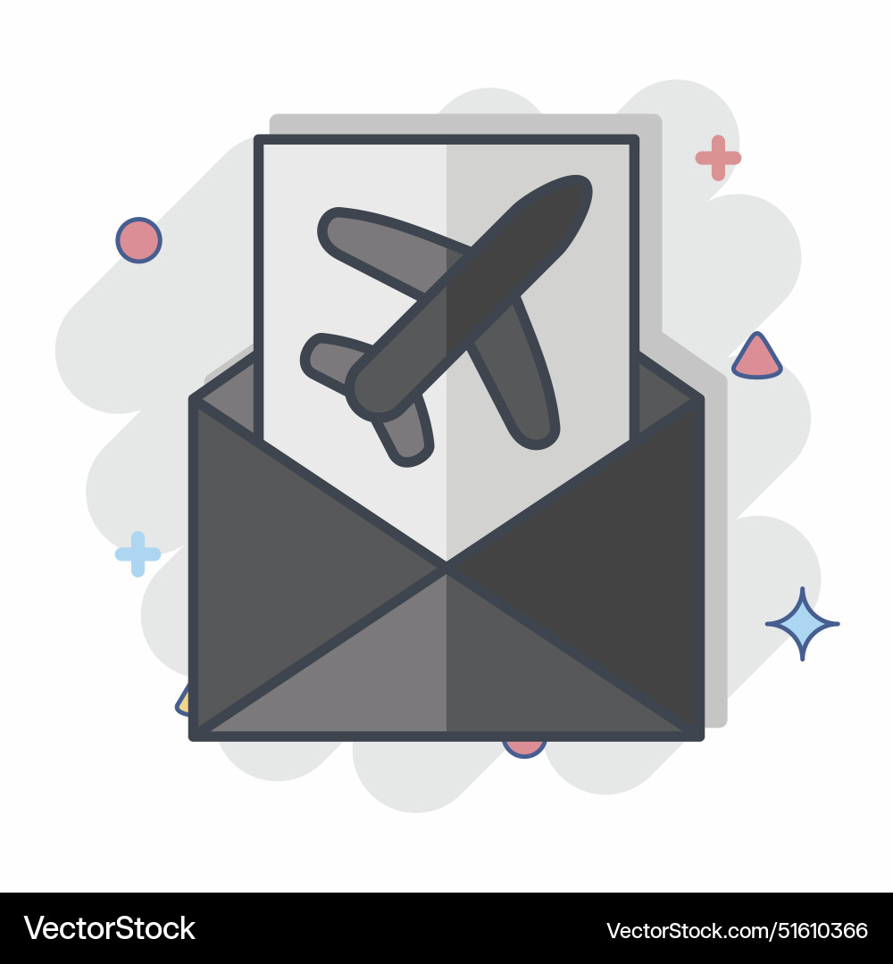 Icon mail confirmation related to airport symbol Vector Image