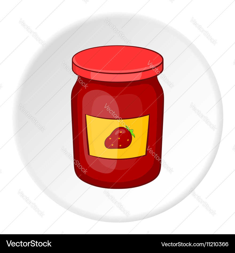 Jam icon cartoon style Vector Image