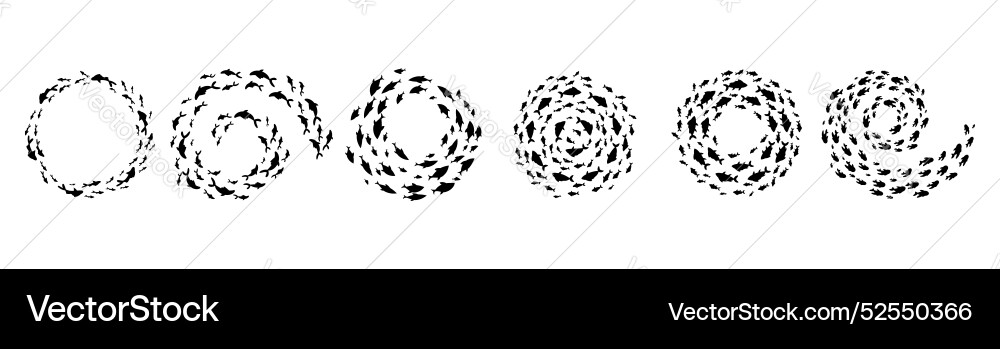 Mesmerizing fish patterns dynamic ocean forms Mesmerizing fish patterns dynamic ocean forms vector image