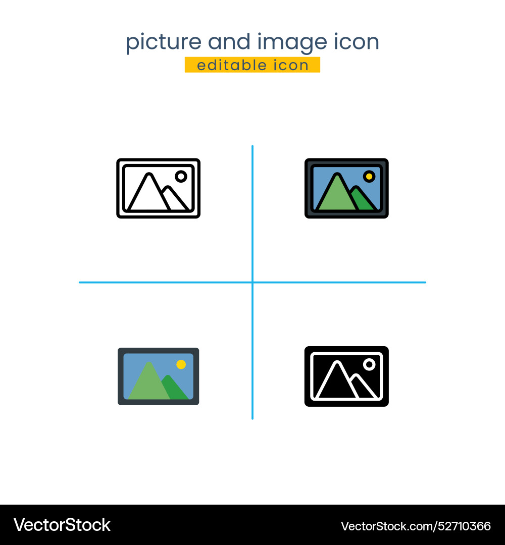 Picture and image icon vector image