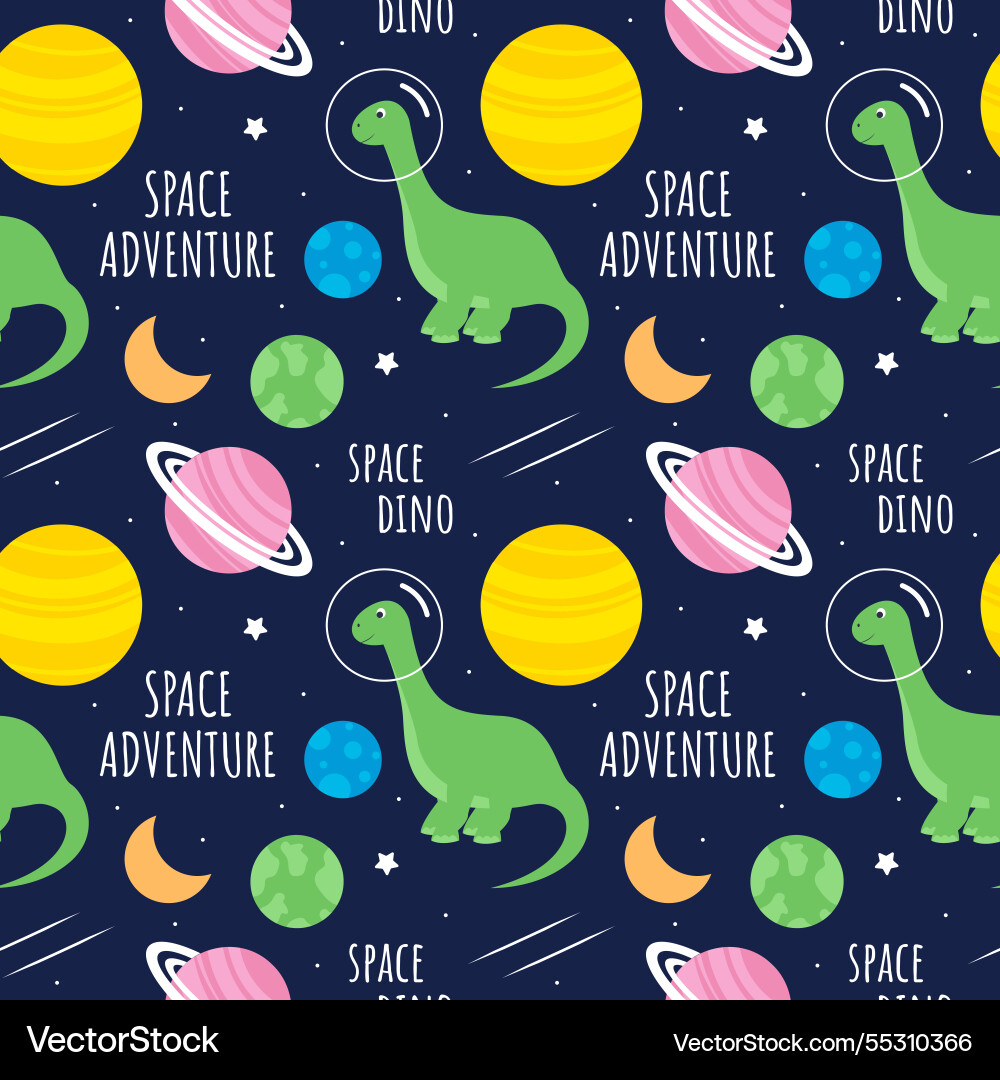 Seamless pattern of outer space exploration Seamless pattern of outer space exploration vector image