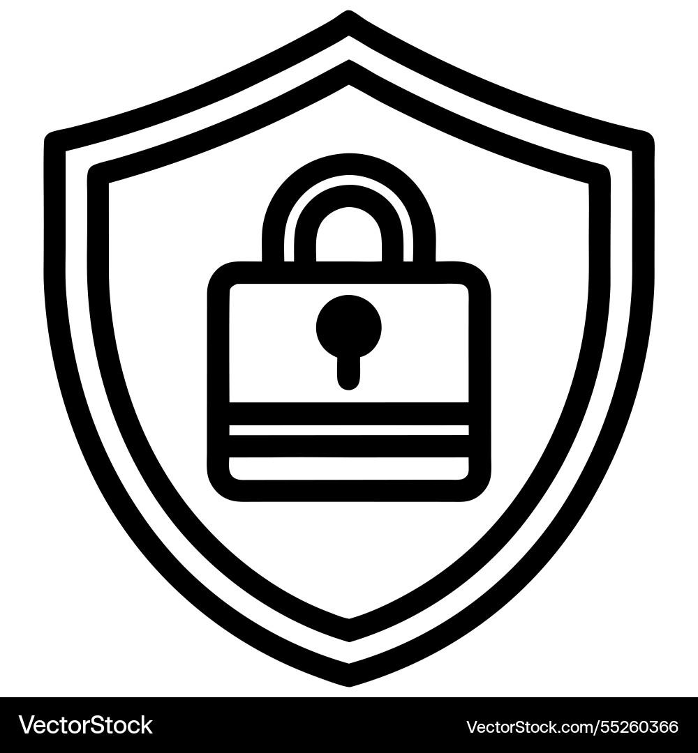 Security lock icon with check mark Vector Image