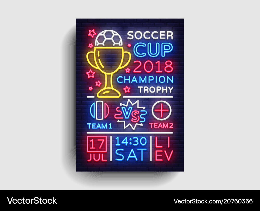 Soccer tournament flyer european football Soccer tournament flyer european football vector image