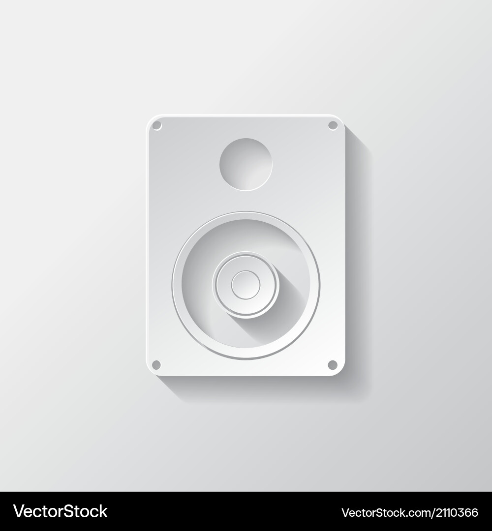Subwoofer web icon vector image