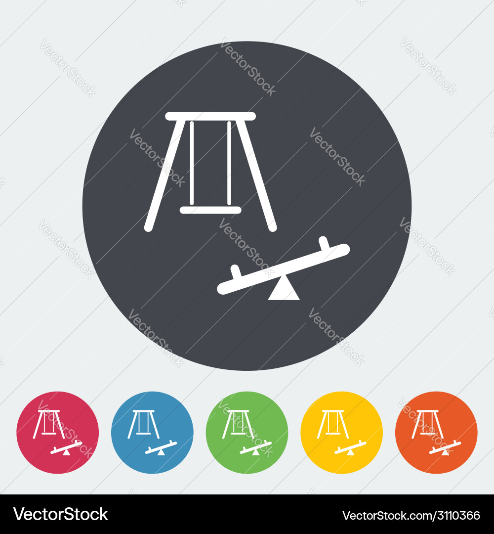 Swing single flat icon vector image