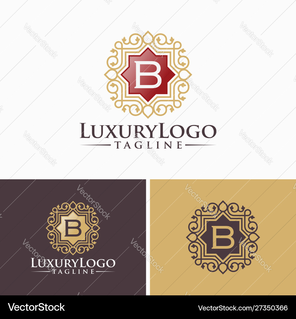 Vintage gold luxury logo design template Vintage gold luxury logo design template Vector Image