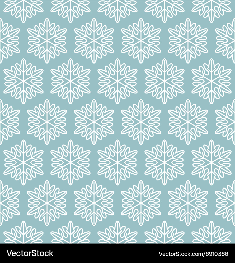 Winter Snowflake Pattern vector image