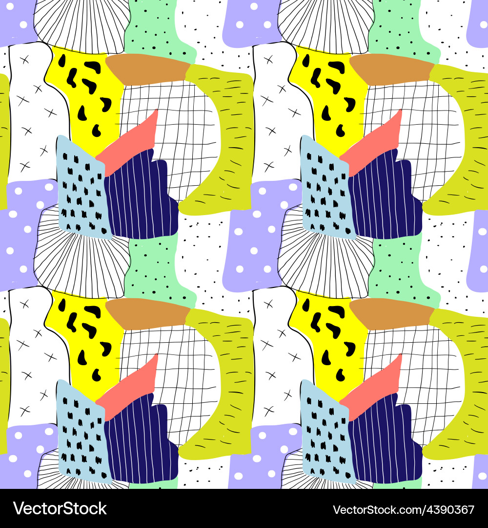 Abstract colorful seamless pattern vector image