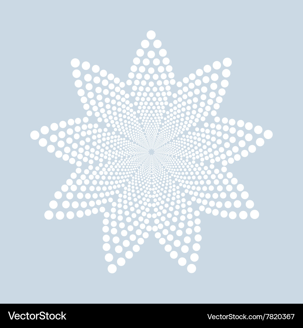 Abstract dotted shape design element vector image