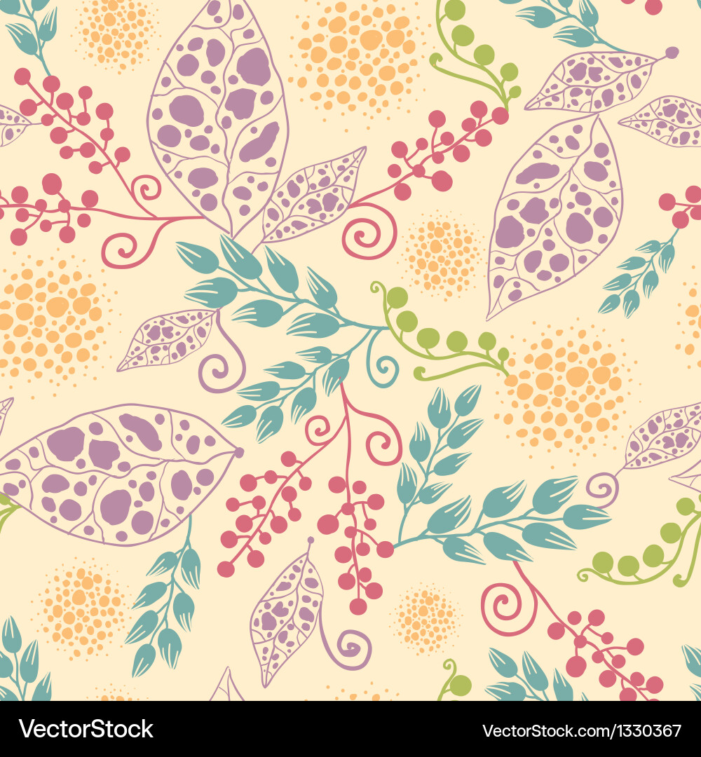 Abstract leaves seamless pattern background vector image