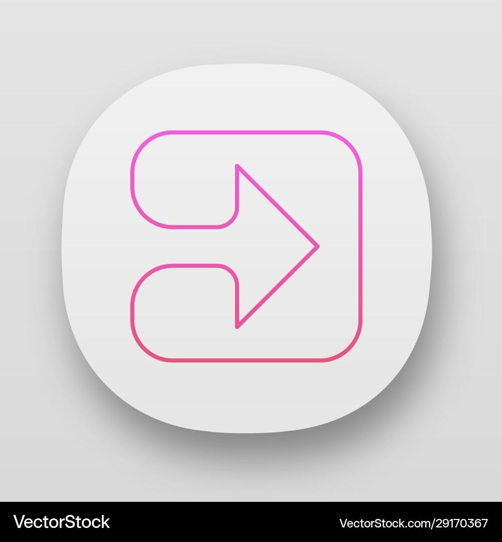 Arrow in square app icon play button forward Arrow in square app icon play button forward vector image