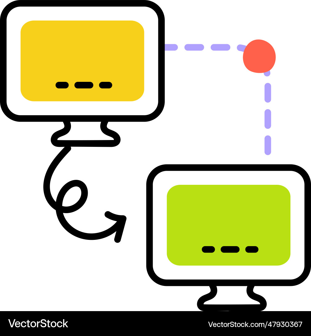 Computer connection Vector Image