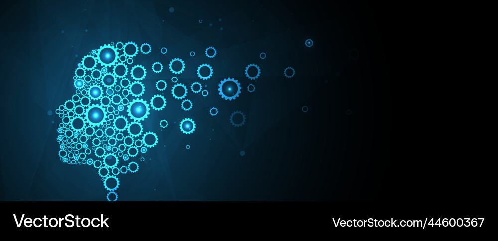 Conceptual technology of artificial intelligence Conceptual technology of artificial intelligence vector image