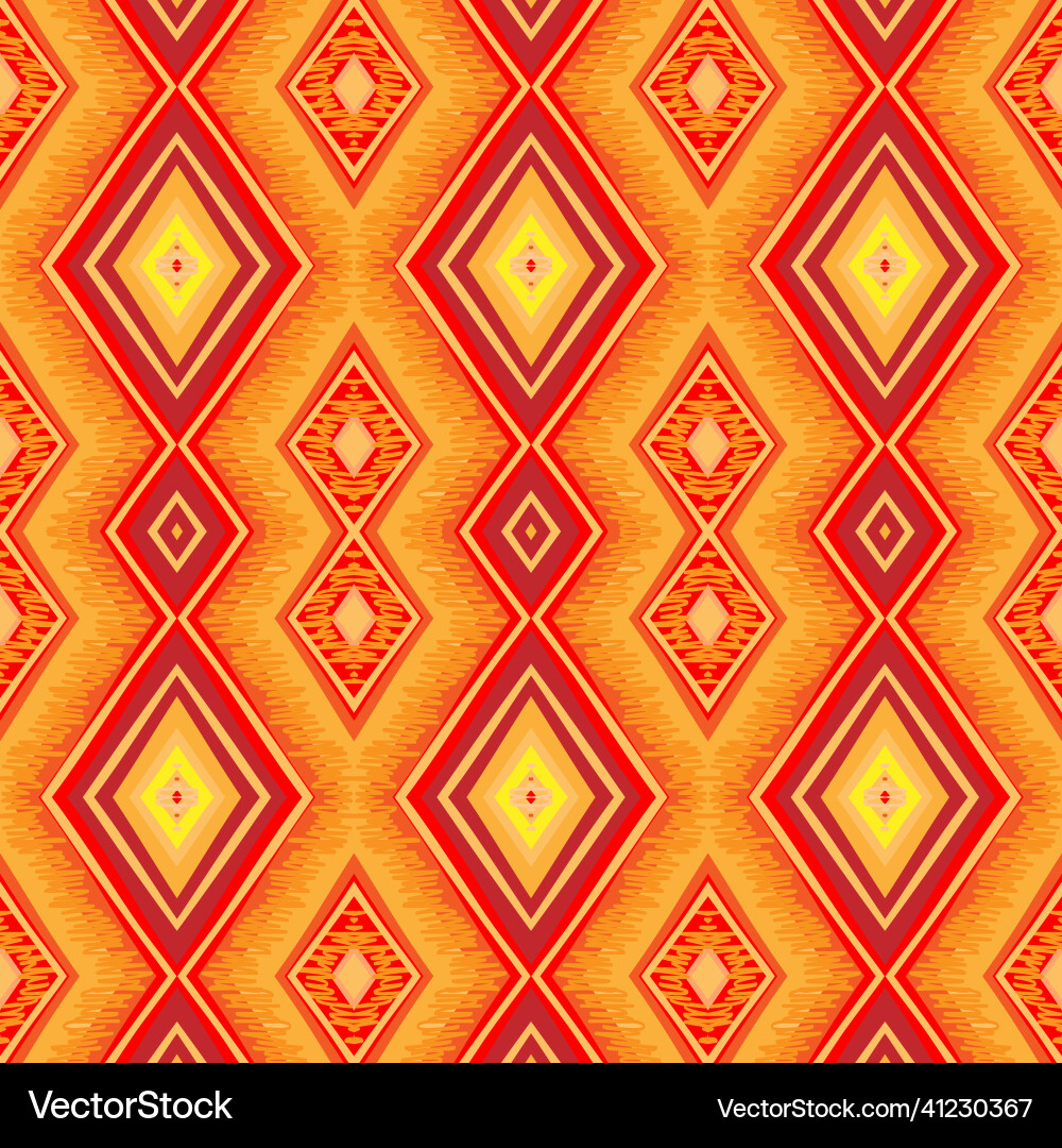 Ethnic zigzag pattern in retro colors seamless Ethnic zigzag pattern in retro colors seamless vector image
