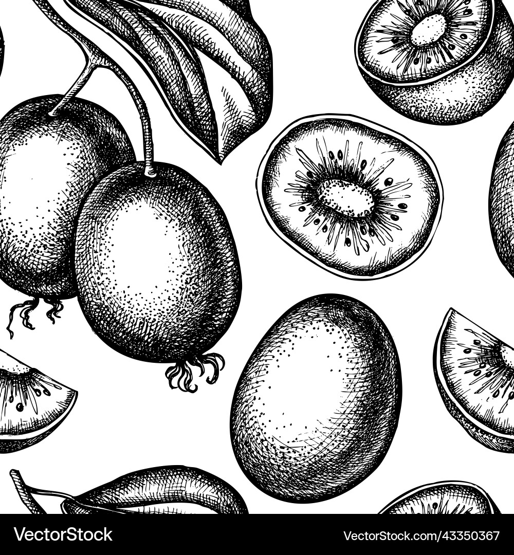 Fruits seamless pattern background design Vector Image