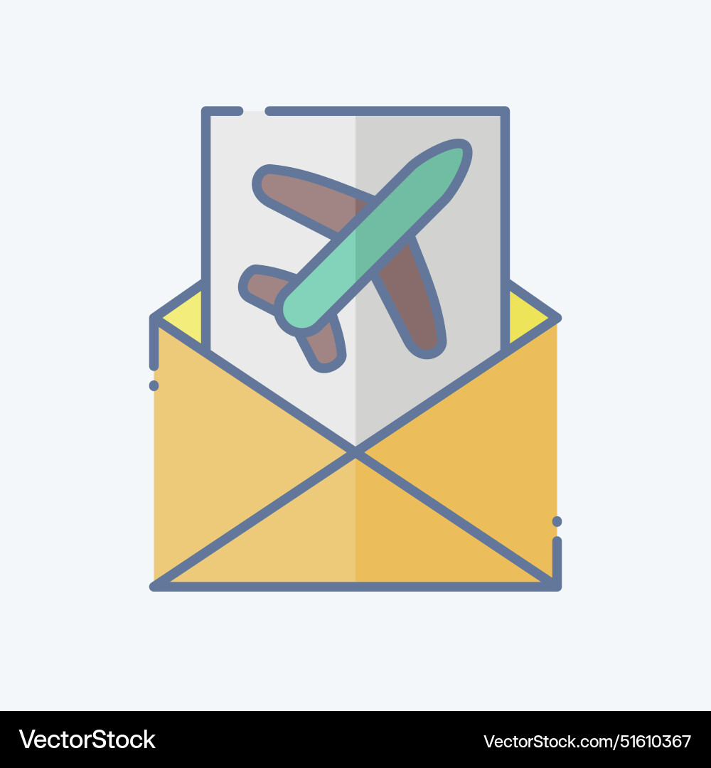Icon mail confirmation related to airport symbol Icon mail confirmation related to airport symbol Vector Image