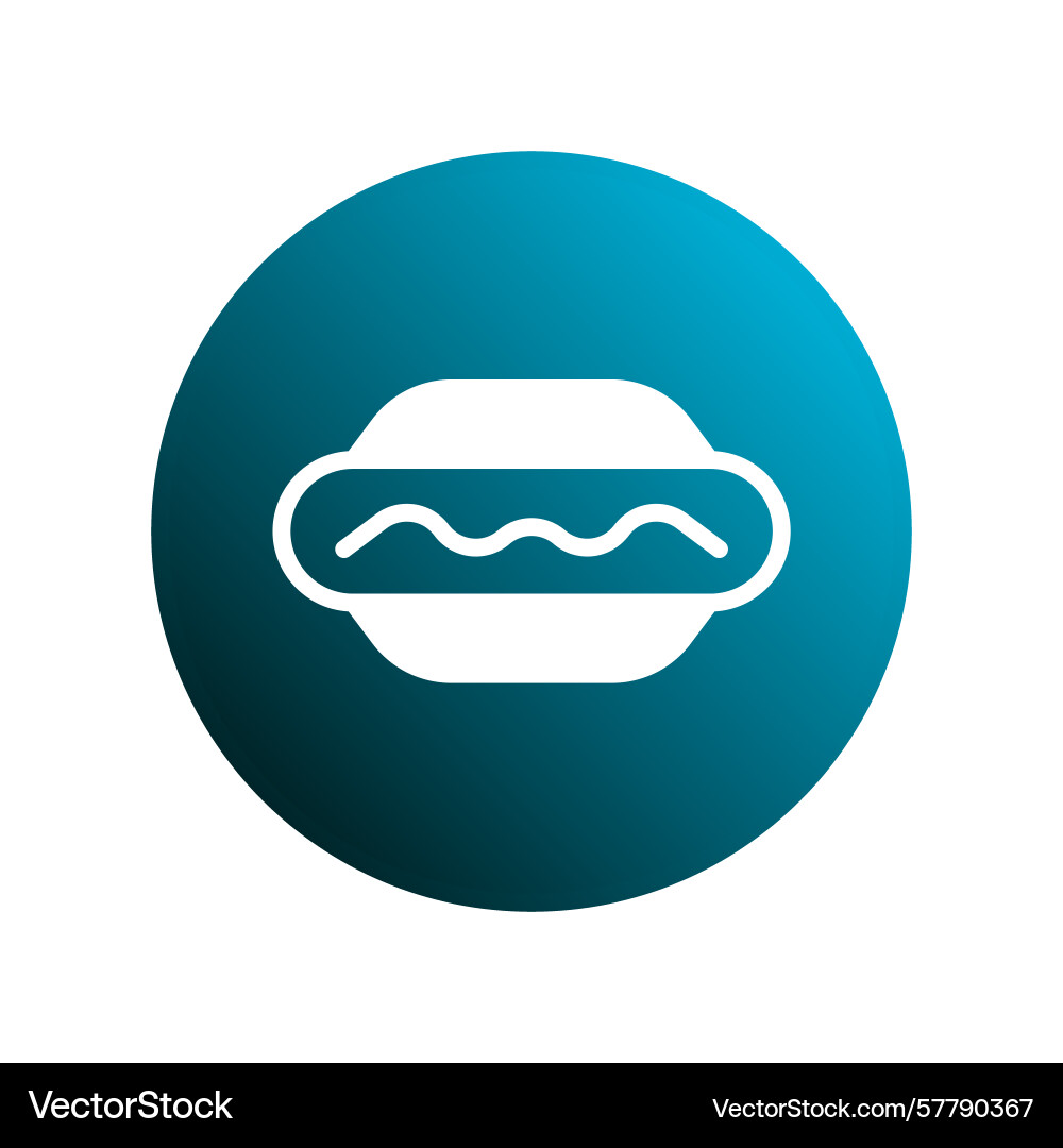 Minimalistic hotdog icon displayed on a gradient Minimalistic hotdog icon displayed on a gradient Vector Image