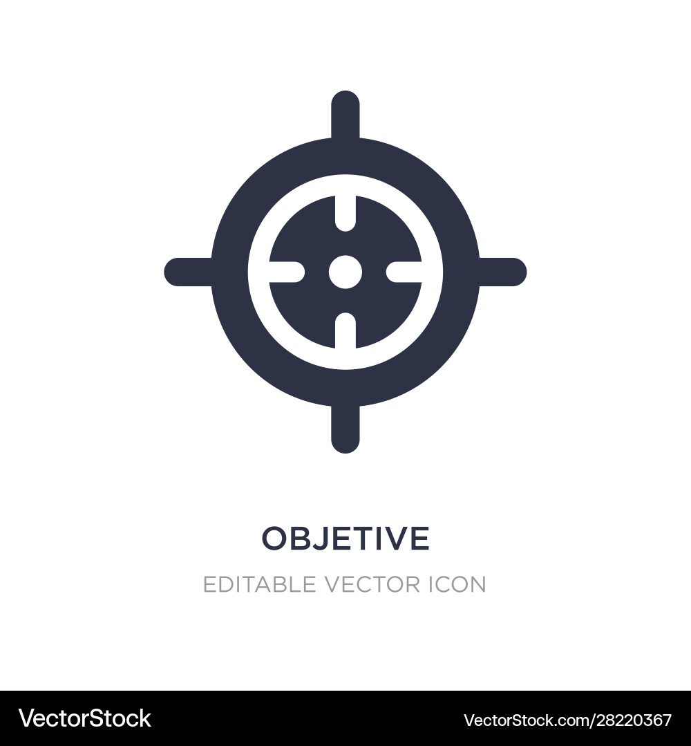 Objetive icon on white background simple element vector image