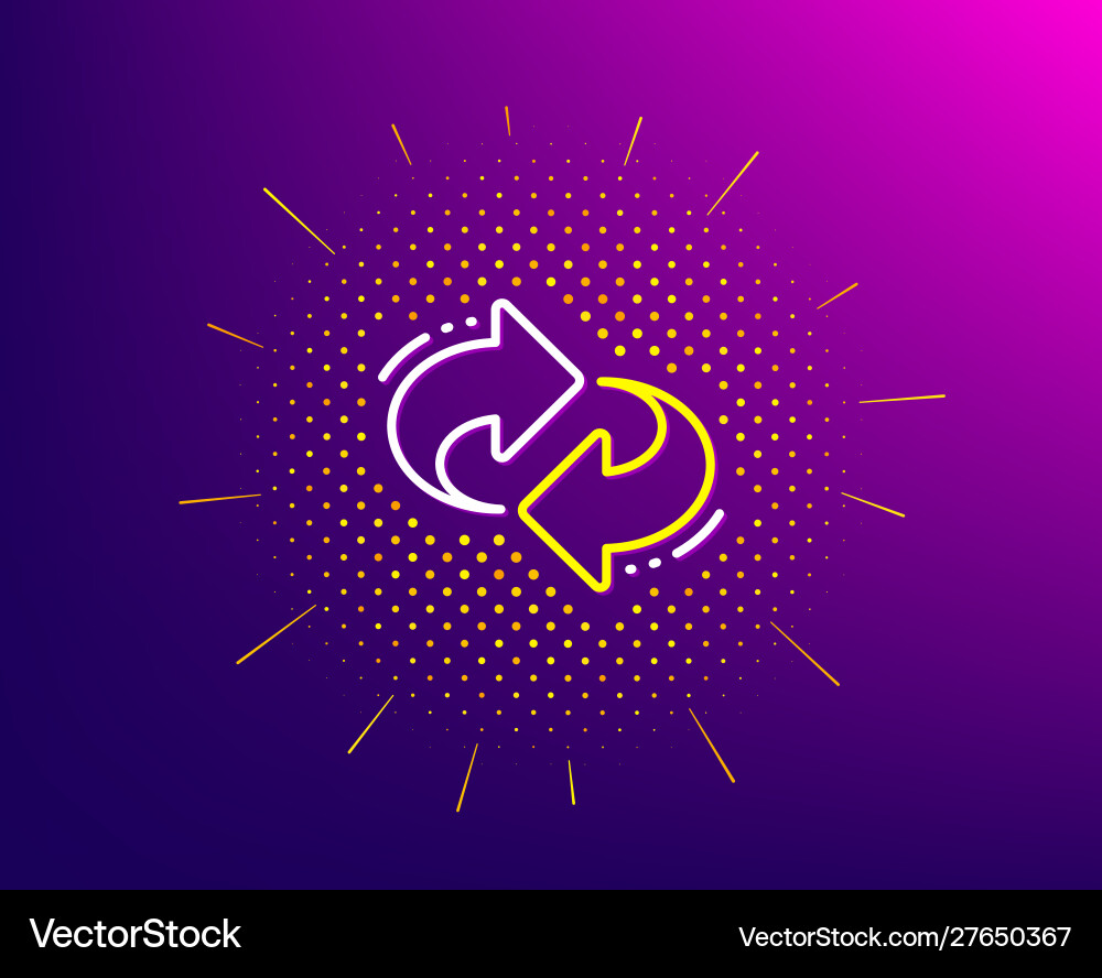 Refresh change arrow line icon rotation vector image