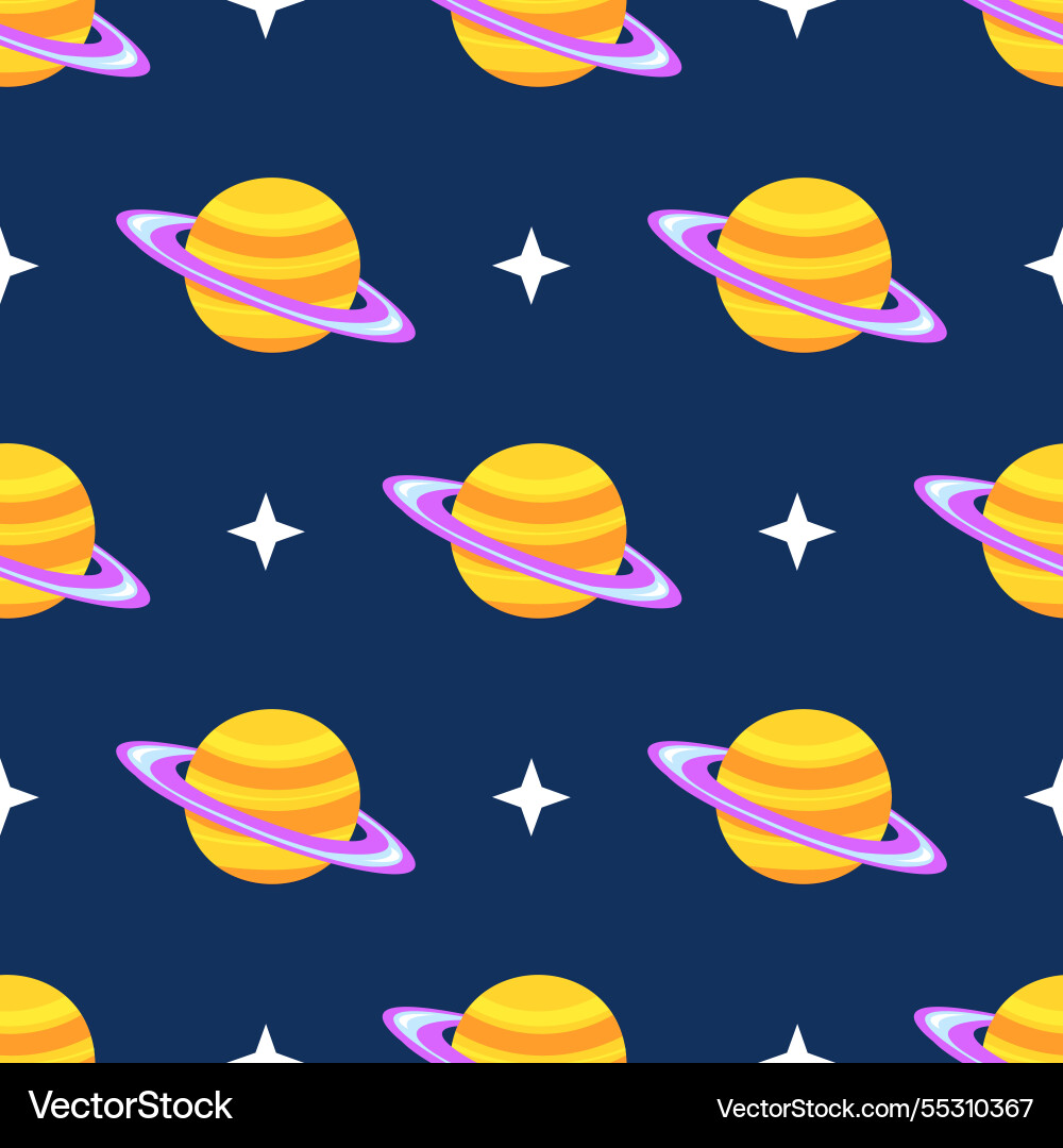 Seamless pattern of outer space exploration Seamless pattern of outer space exploration vector image
