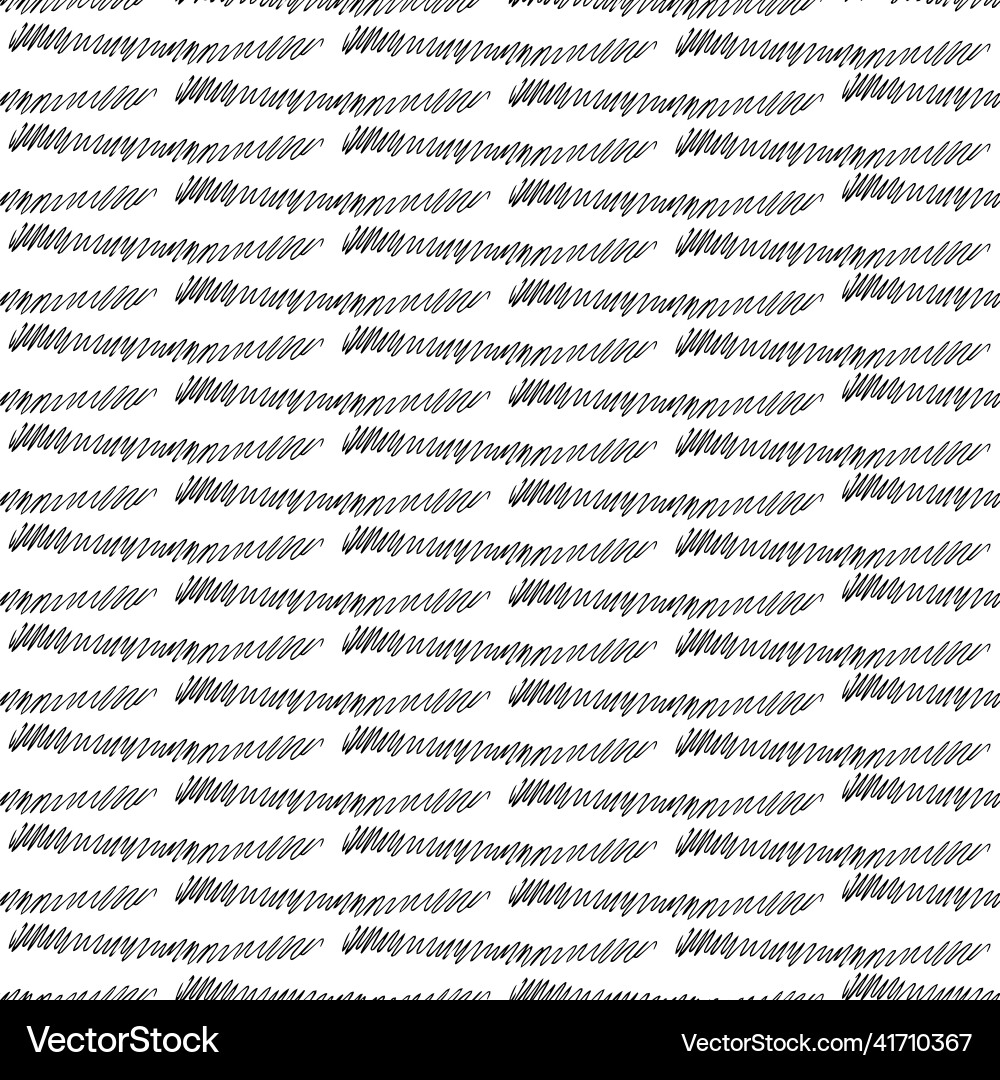 Seamless pattern with black pencil brushstrokes Vector Image