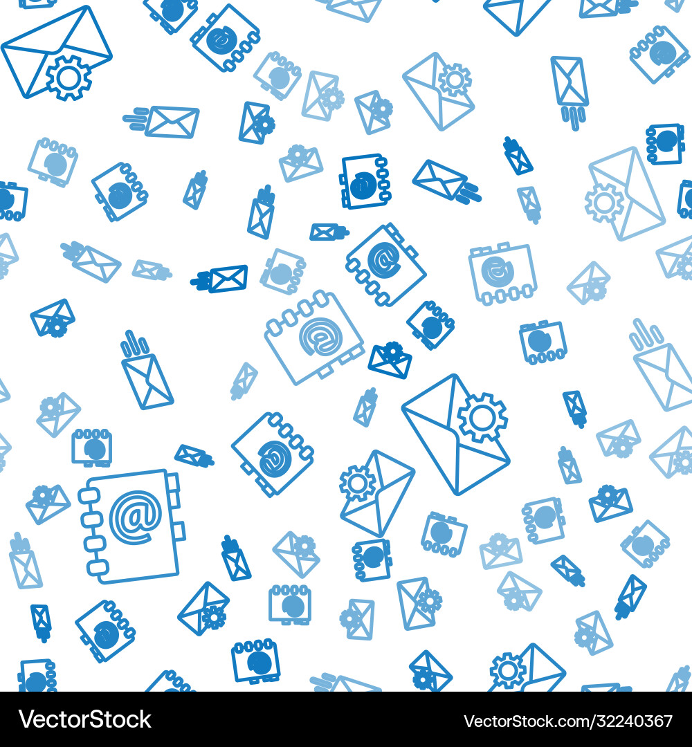 Set line address book envelope setting Set line address book envelope setting vector image