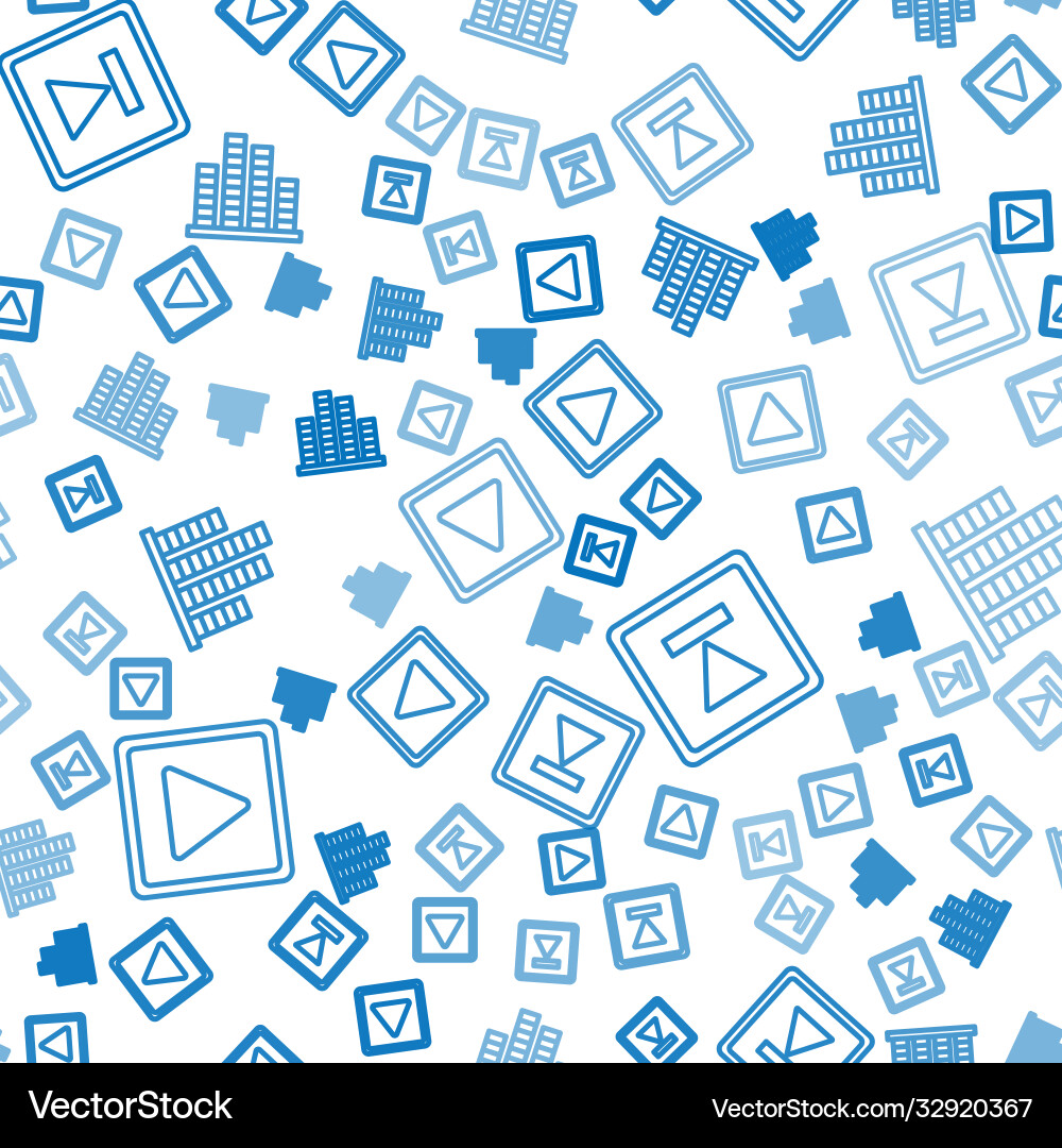 Set line play in square fast forward and music Set line play in square fast forward and music Vector Image