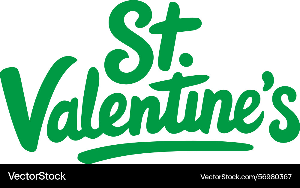 St valentines day script typography Vector Image