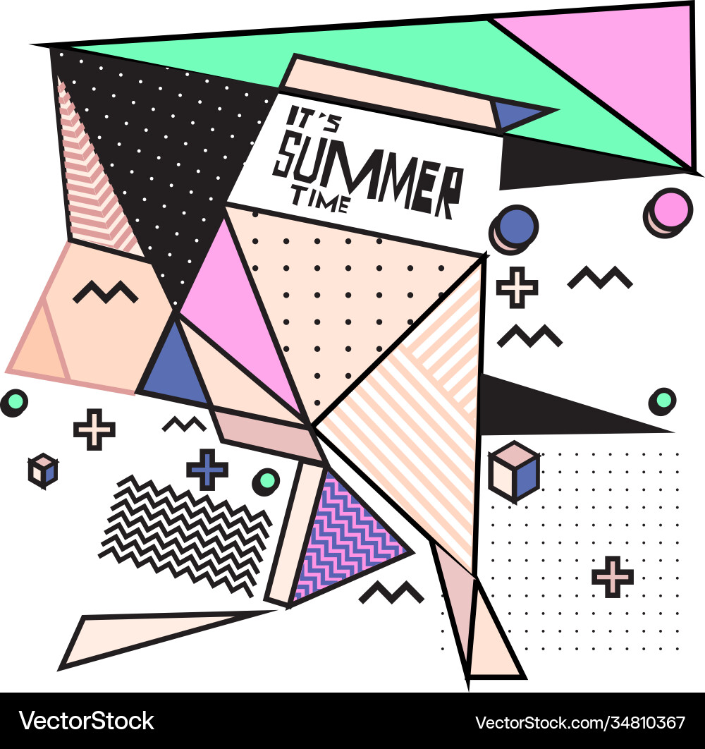 Triangle geometric forms for summer events Triangle geometric forms for summer events vector image