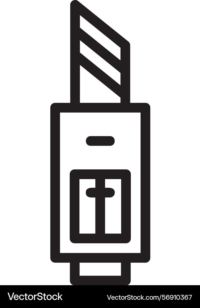 Utility knife linear style icon design vector image