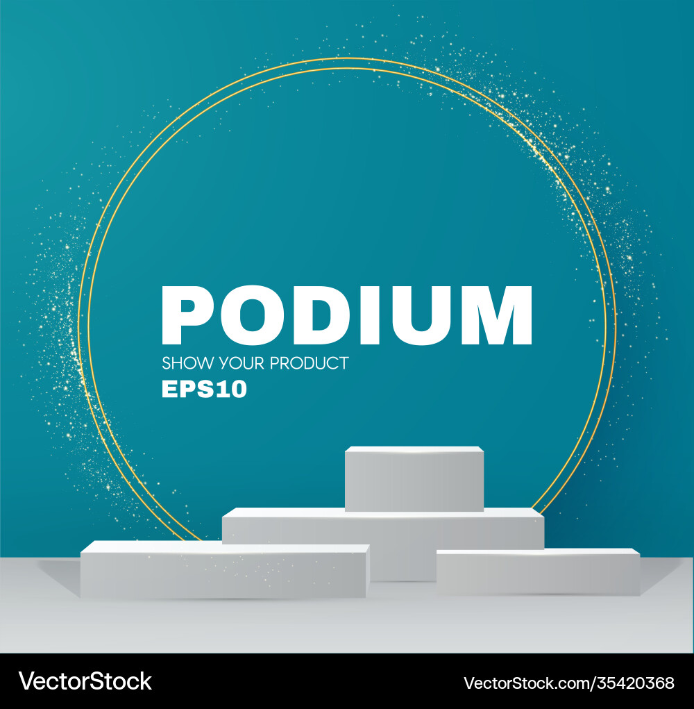 3d podium realistic minimal empty scene showcase 3d podium realistic minimal empty scene showcase vector image
