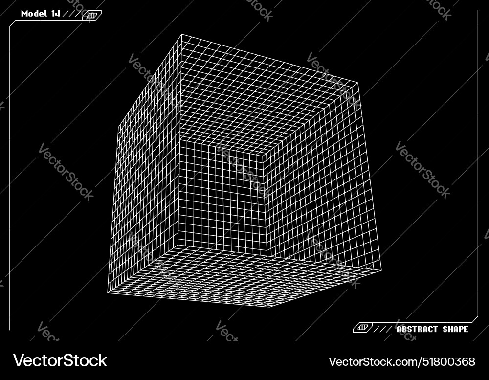 Abstract 3d wireframe shape or basic element Abstract 3d wireframe shape or basic element vector image