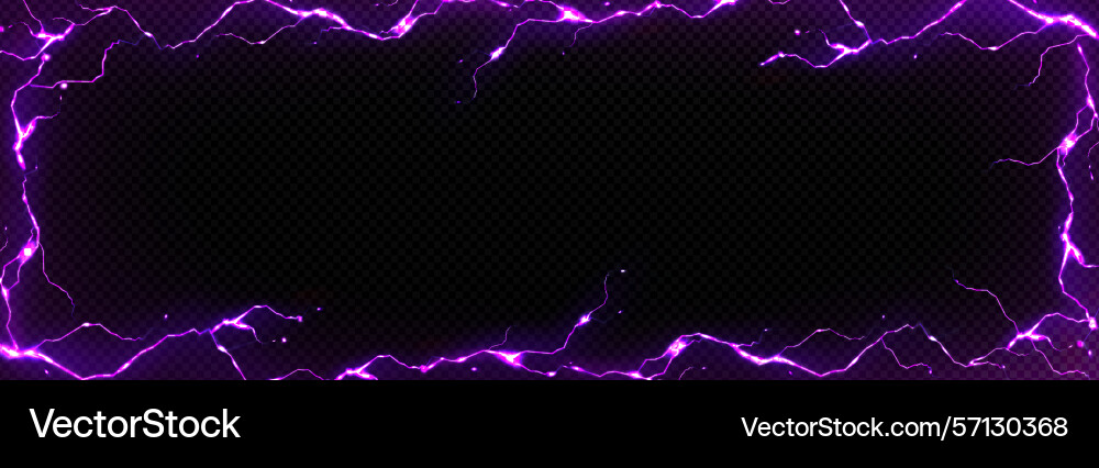Abstract background with frame of lightnings Vector Image