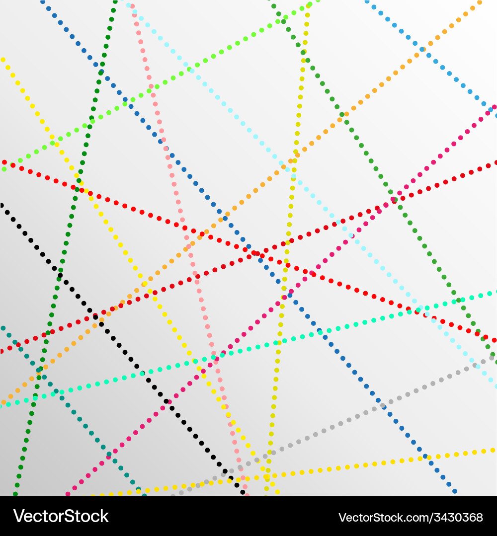 Abstract color dot lines background vector image