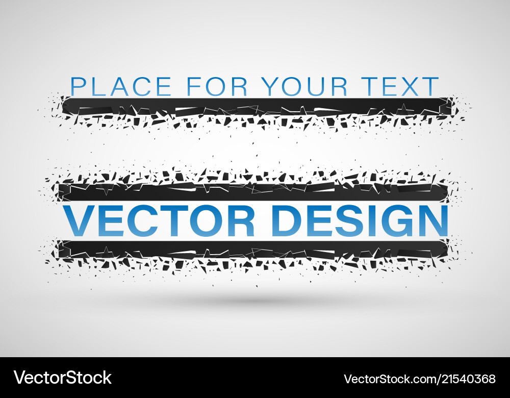 Abstract explosion of black glass Vector Image