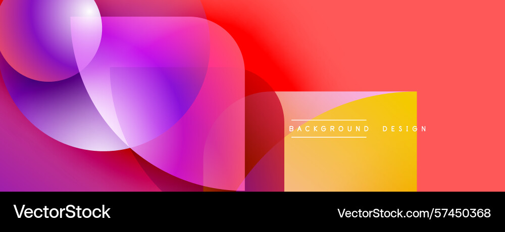 Abstract vibrant design overlapping shapes create vector image